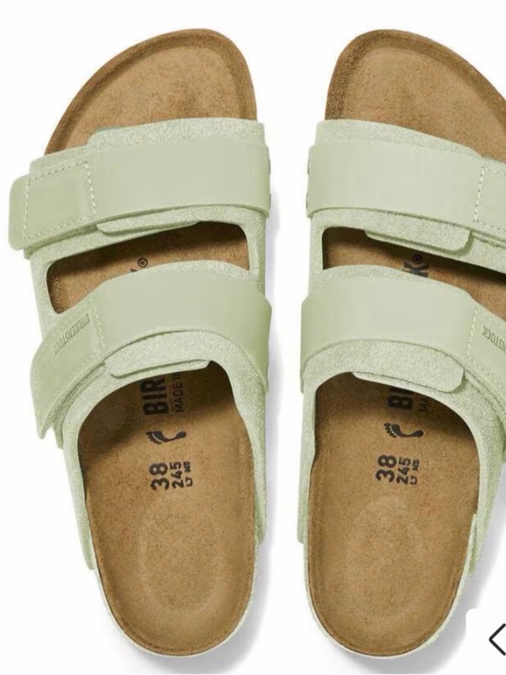 Birkenstock Arizona Uji Double-Strap Sandals in Mint Green